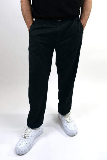 Charcoal Grey Double Pleated Pants