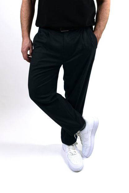 Charcoal Grey Double Pleated Pants
