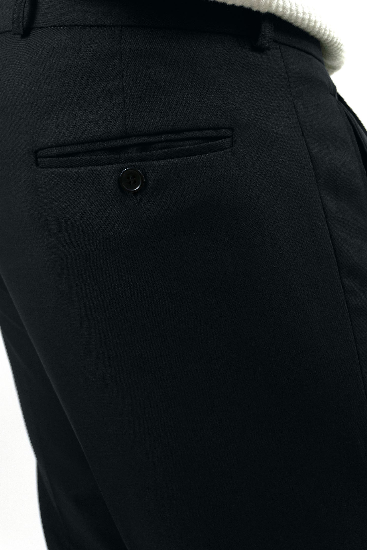 Charcoal Grey Double Pleated Pants