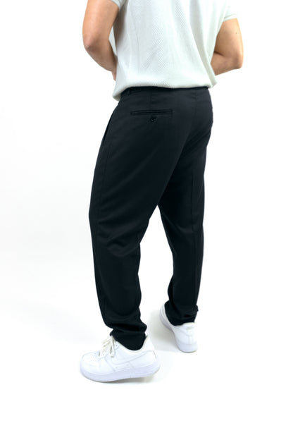 Charcoal Grey Double Pleated Pants