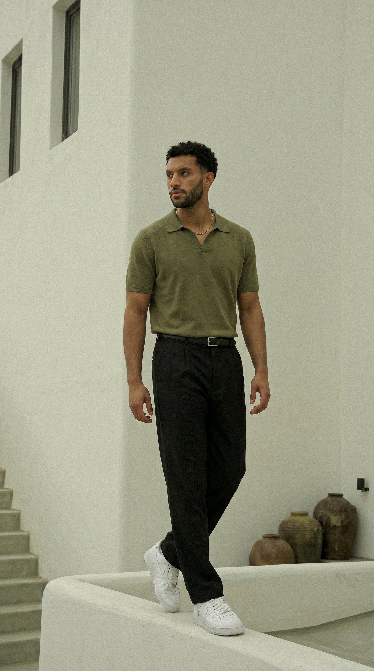 Midnight Black Double Pleated Pants